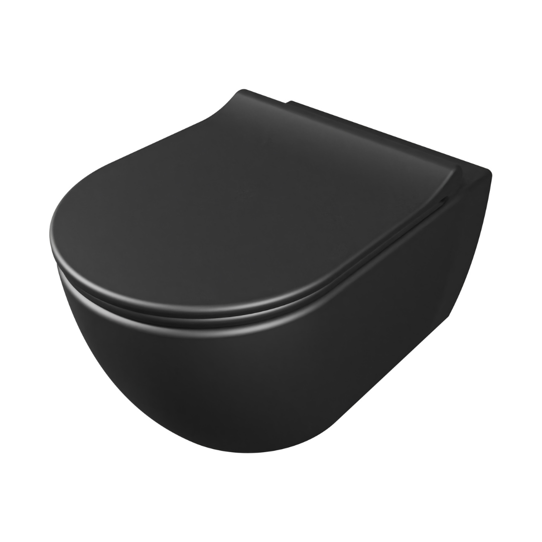 Odkryj miskę WC LERA Black, która swoim nowoczesnym designem i eleganckim czarnym kolorem wniesie styl i głębię do Twojej łazienki.