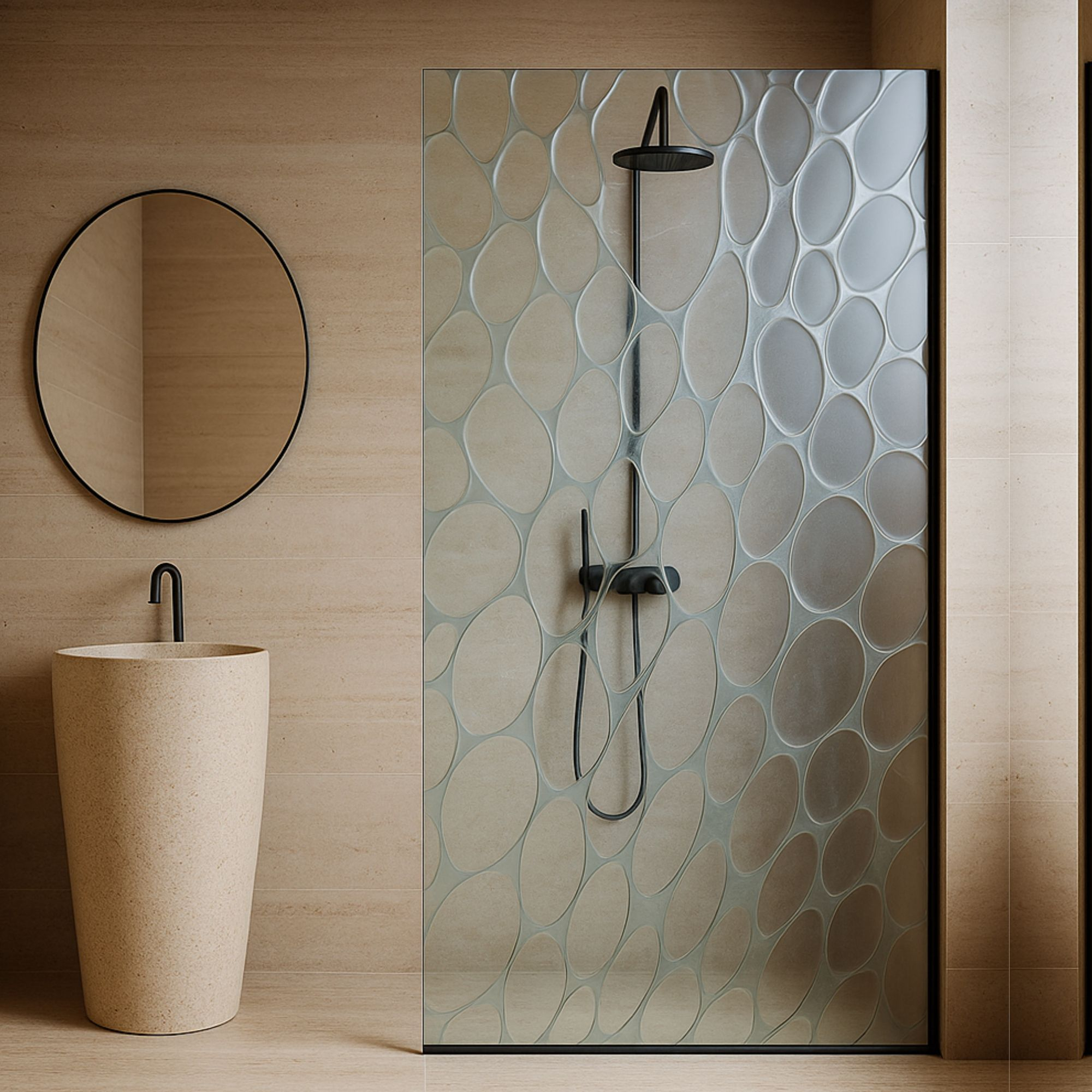 Artystyczne ścianki prysznicowe