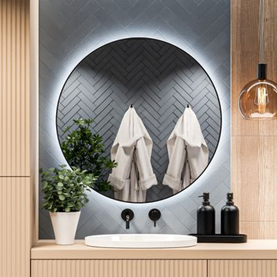 Lustra LED w czarnej ramie