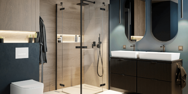 Minimalizm i elegancja: Kabiny prysznicowe w męskim stylu – seria AQUARIUS