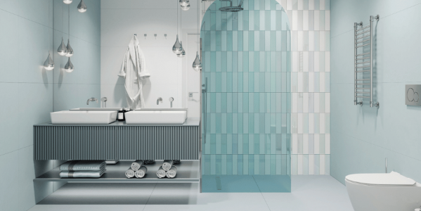 Stylowe rozwiązania inspirowane naturą | Kolorowe ścianki prysznicowe