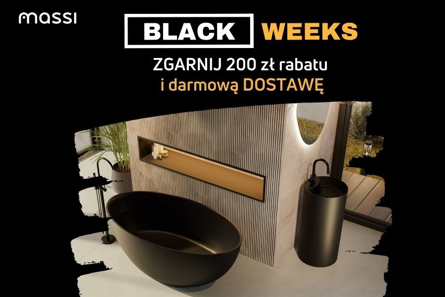 Black Weeks – Skorzystaj z wyjątkowej promocji na produkty do łazienki!